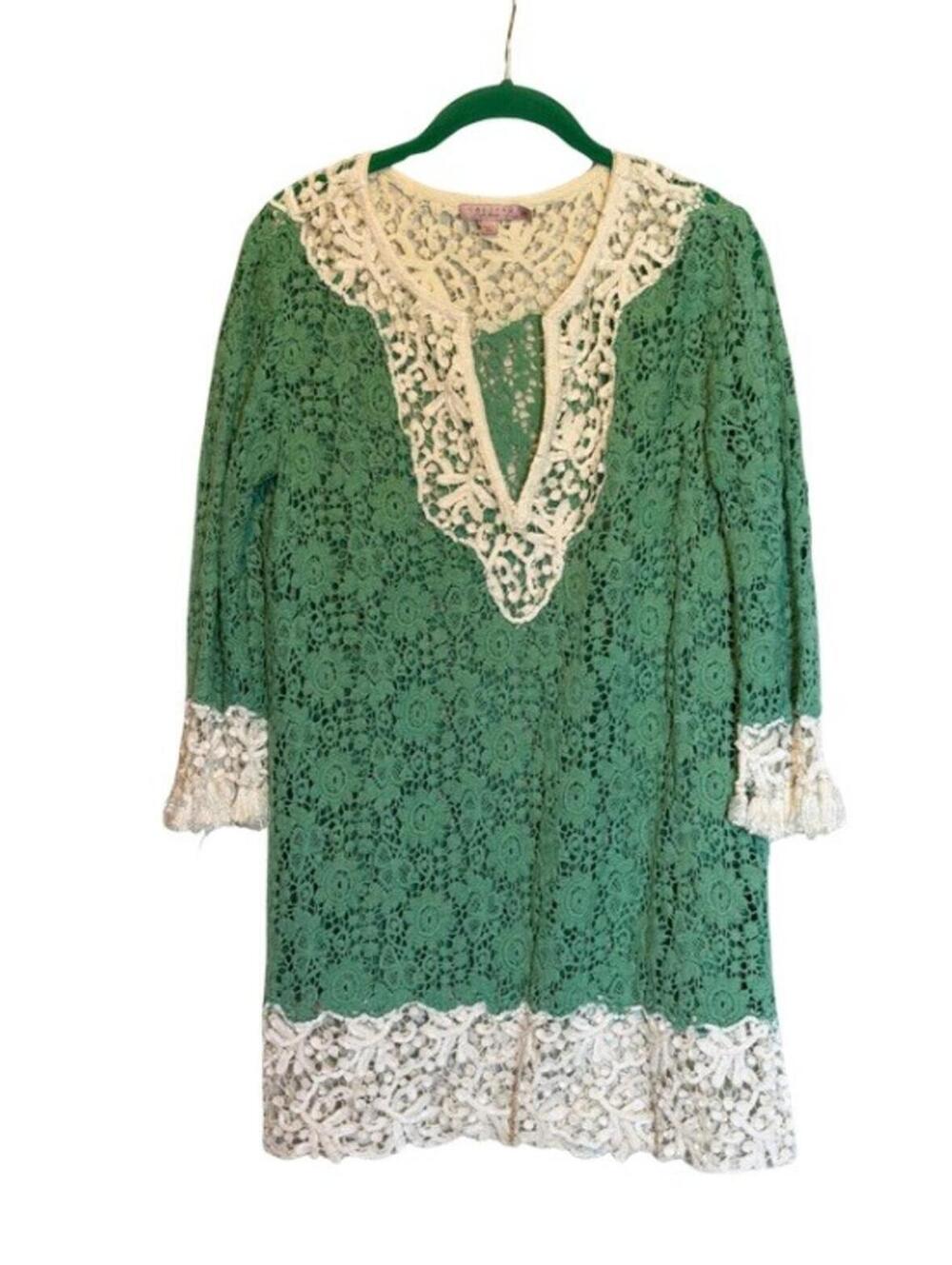 Calypso St. Barth's Morrocan style tunic swim dress coverup SZ XS